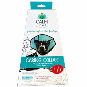 Calm Paws Dog Caring E Collar Size L Soft Calming Gel Patch Disk  Eases Anxiety
